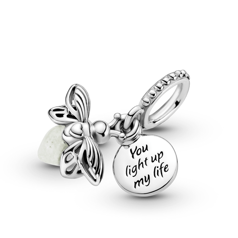 berloque charm pendente vagalume luminoso (brilha no escuro)