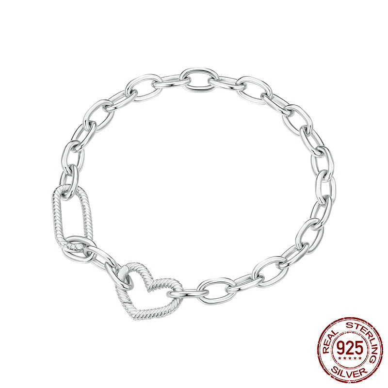 pulseira berloques correntes elos de prata