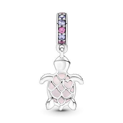 Charm Pendente Tartaruga Marinha Rosa