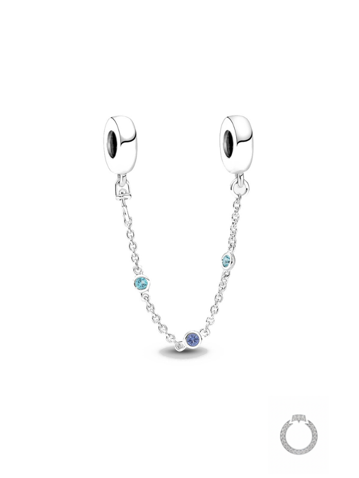 corrente de segurança 3 tons de azul