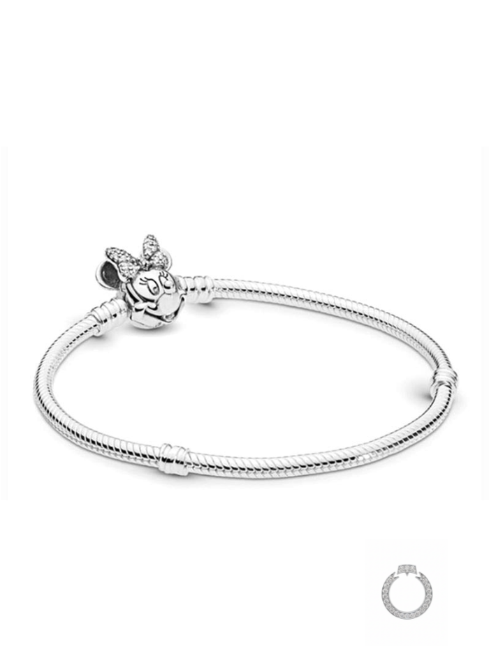 pulseira charm flexível disney minnie