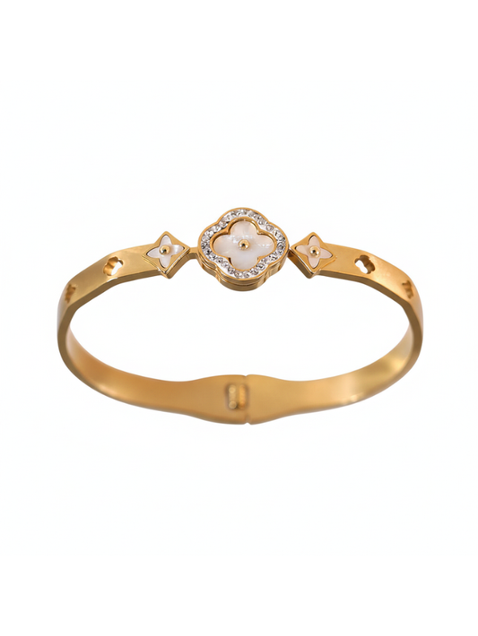 Bracelete Trevo de Madrepérola Luxo