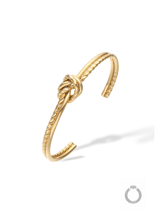 Bracelete Nó do Amor Dourado