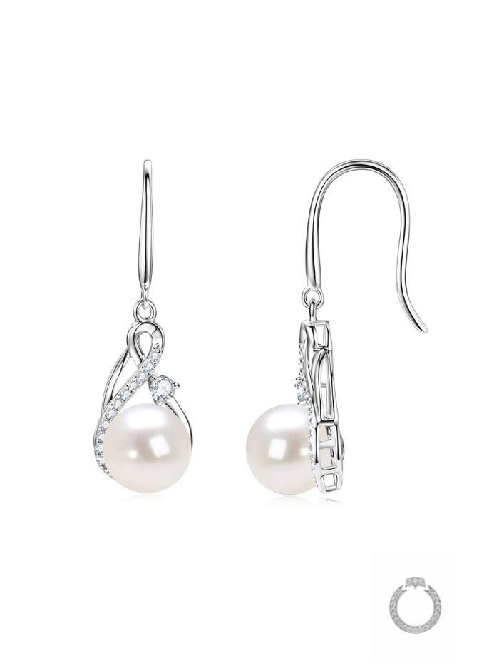 brincos pérola celeste