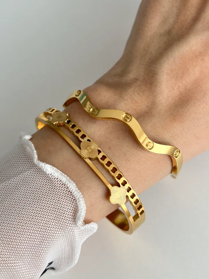 bracelete onda de ouro