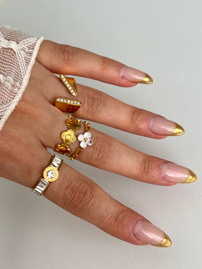 anel fenda de brilho