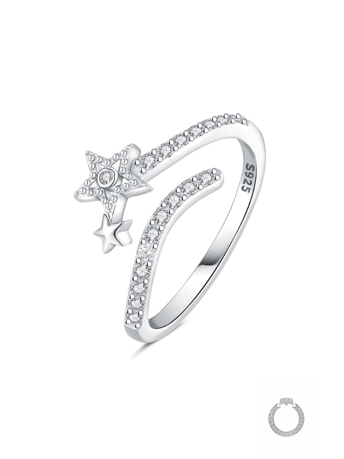 anel via láctea cravejada