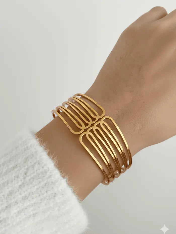 bracelete arquitetura de ouro