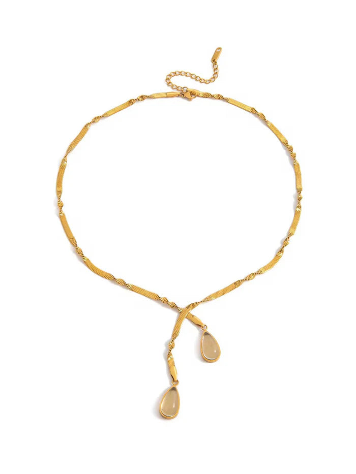 colar gravata snake dourada