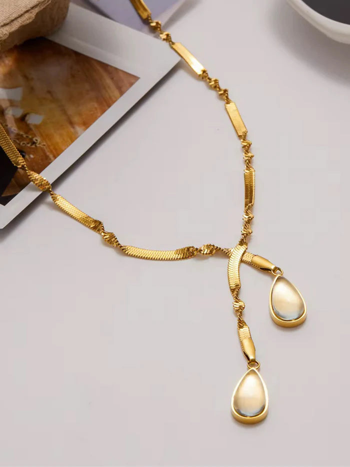 colar gravata snake dourada