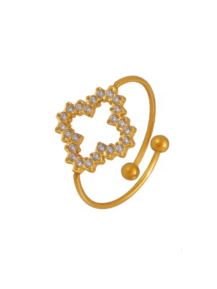 anel coração de estrelas