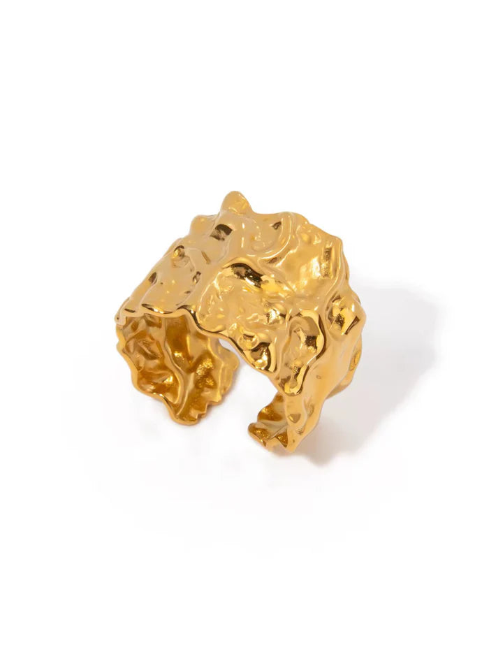 anel textura orgânica