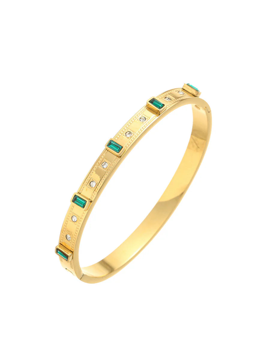 bracelete elegância esmeralda