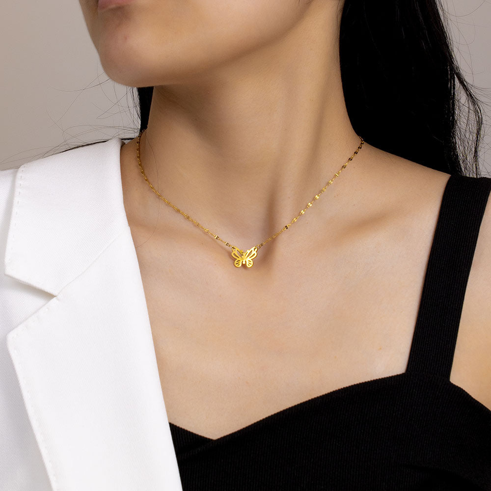 colar borboleta leveza