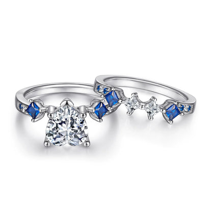 Anel "Promessa Azul" - Duo Luxuoso