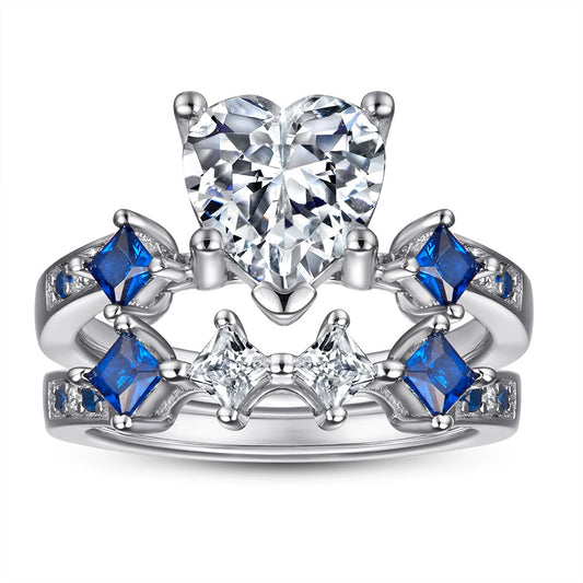 Anel "Promessa Azul" - Duo Luxuoso