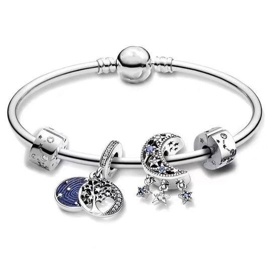 Kit Pulseira Semi Rígida Céu Estrelado