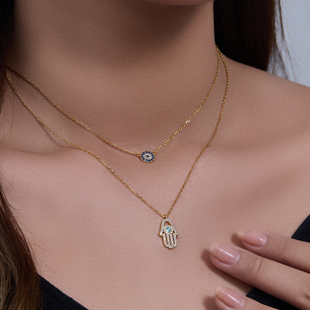 colar duplo amuleto de proteção