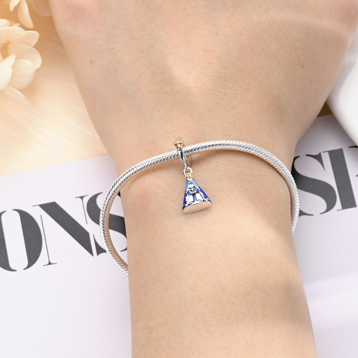 berloque nossa senhora aparecida celeste