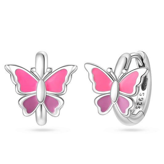 Brinco Borboleta Rosa