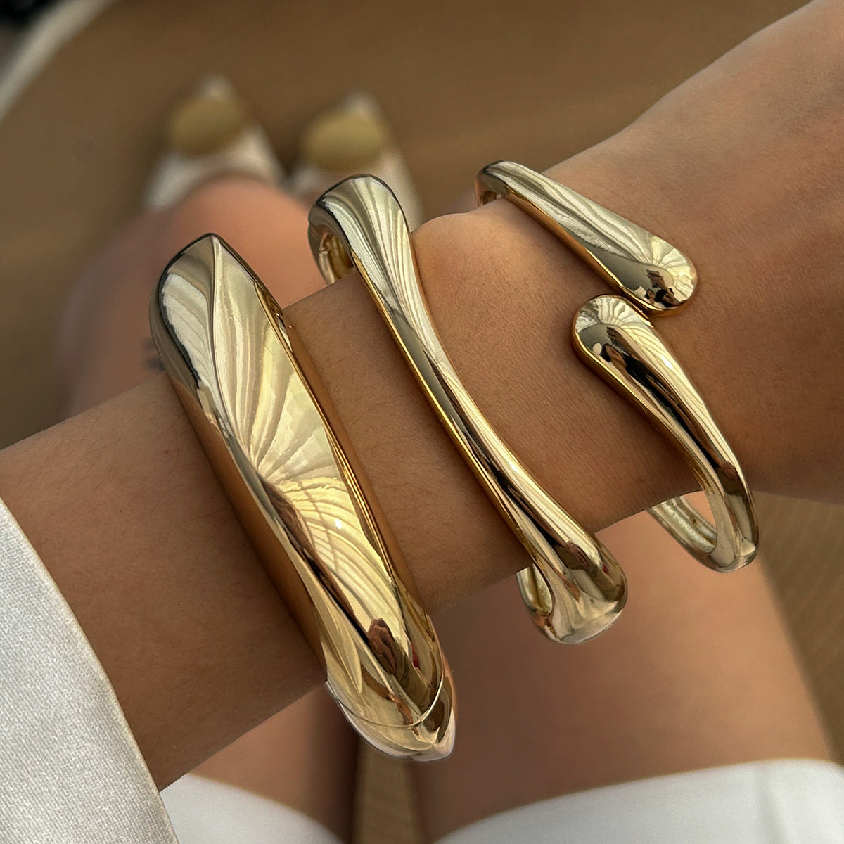 pulseira rígida statement bold