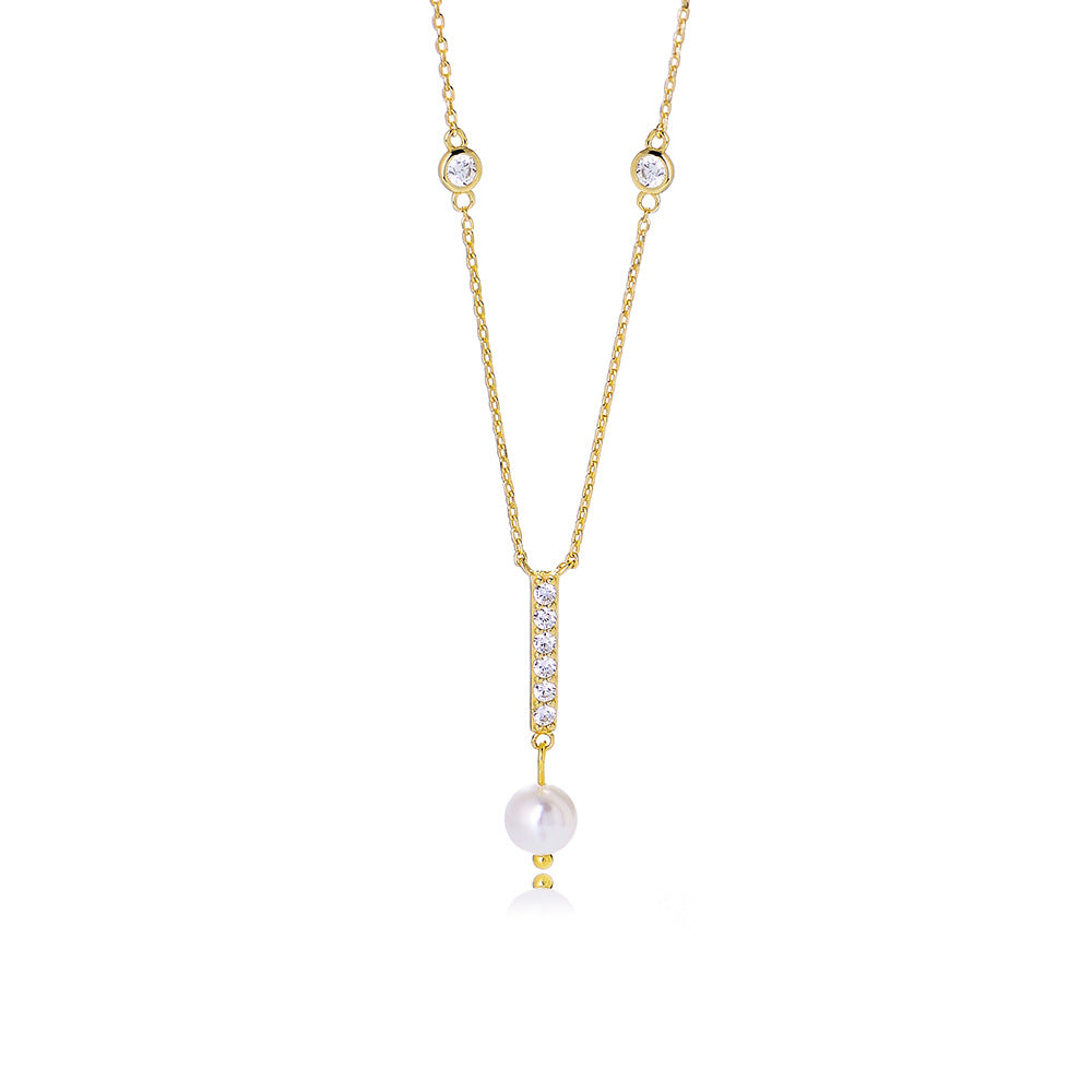 colar gota de brilho e pérola