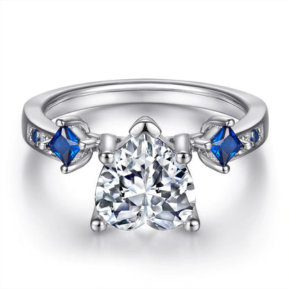 Anel "Promessa Azul" - Duo Luxuoso