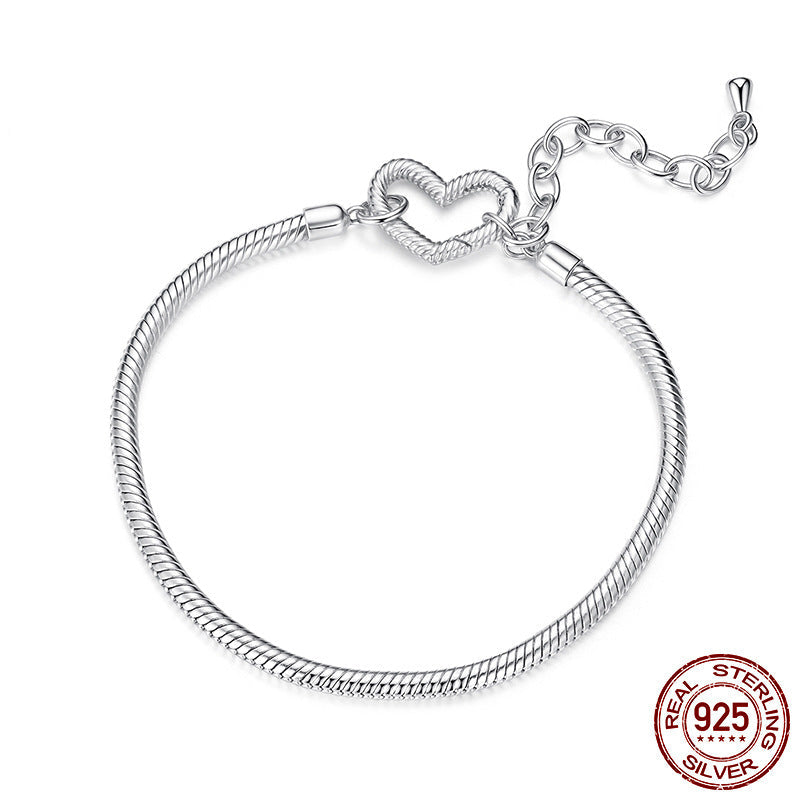 pulseira para berloques elo do coração