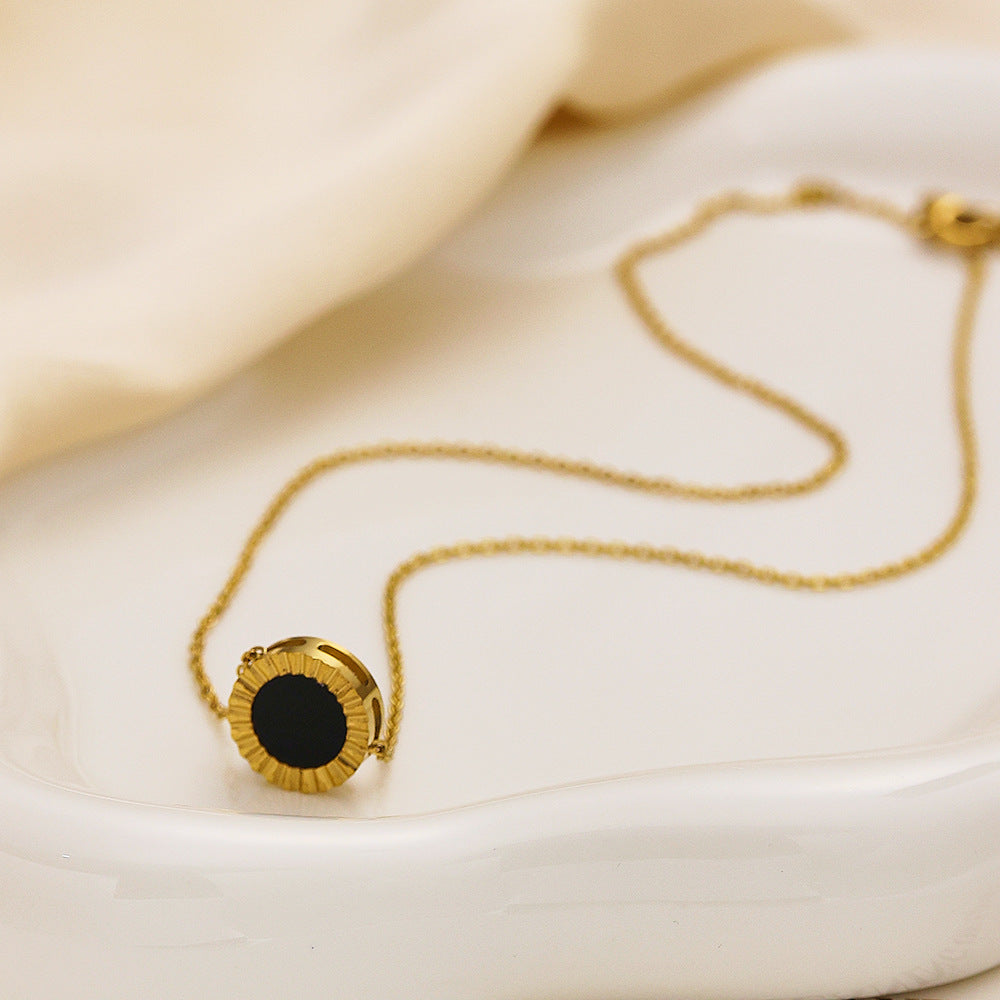 colar círculo de ônix