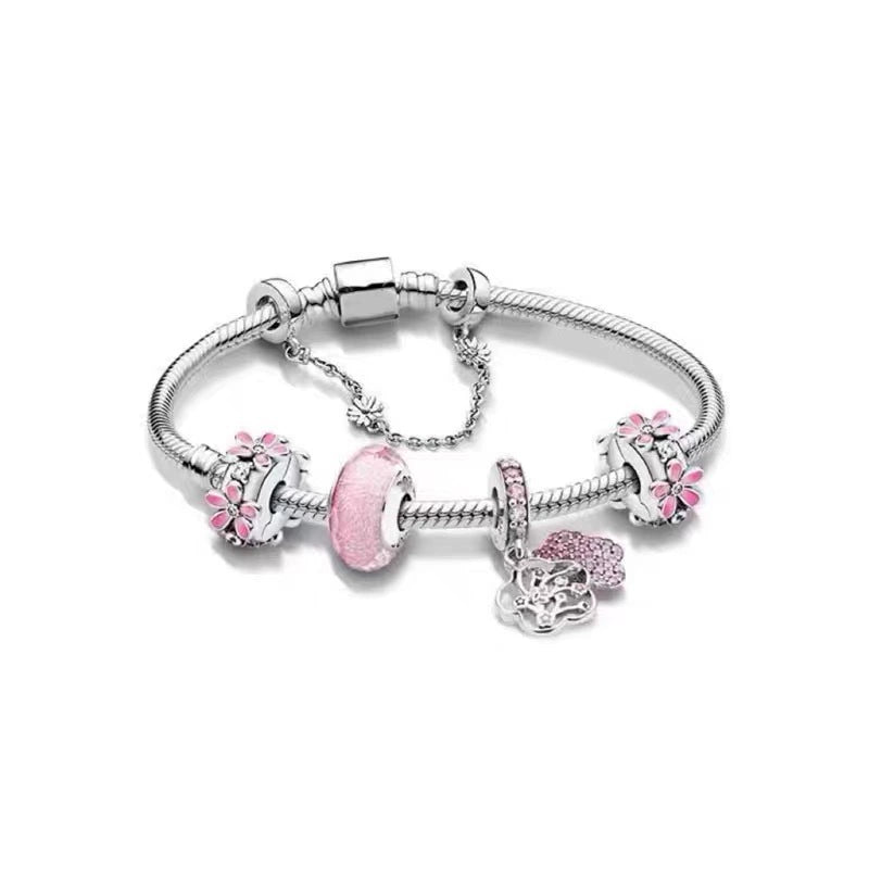 kit pulseira semi rígida jardim florido