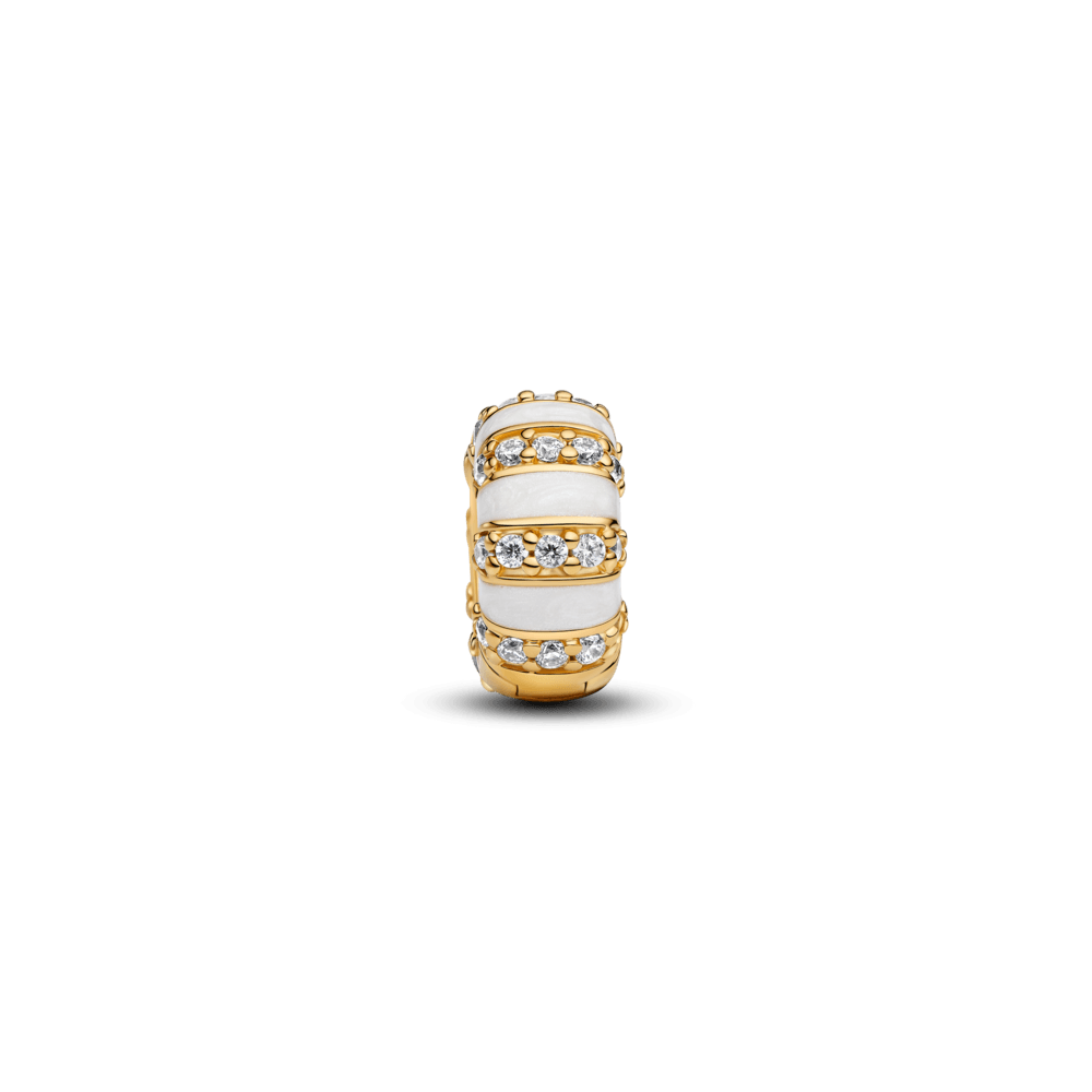 charm ouro separador branco brilhante