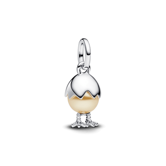 Charm Pendente Ovo E Pintinho Em Dois Tons