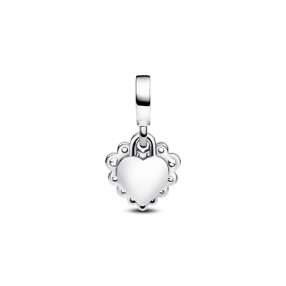 Charm Prata Pendente Coracao Duplo Brilhante
