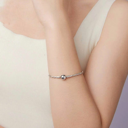 Pulseira Semi-Rígida para berloques Nó de Prata